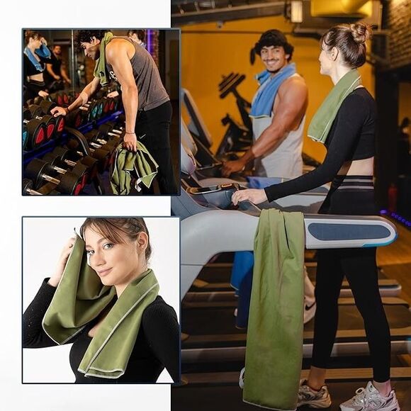 Microfiber Gym & Travel Towel Set of 2 Size in 1 Pack XL & S Quick Dry Yoga - Picture 8 of 16